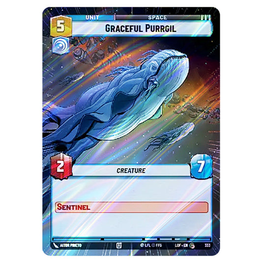 Graceful Purrgil  card from the Star Wars Unlimited set Legends of the Force