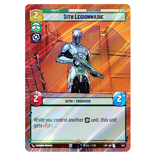 Sith Legionnaire  card from the Star Wars Unlimited set Legends of the Force