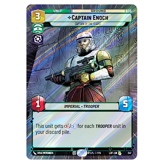 Captain Enoch Captain of the Guard  card from the Star Wars Unlimited set Legends of the Force