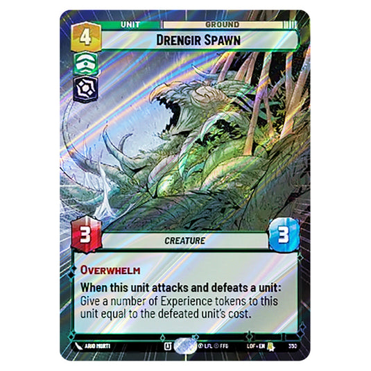 Drengir Spawn  card from the Star Wars Unlimited set Legends of the Force