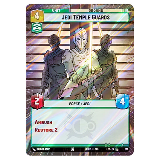 Jedi Temple Guards  card from the Star Wars Unlimited set Legends of the Force