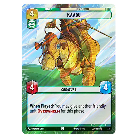 Kaadu  card from the Star Wars Unlimited set Legends of the Force