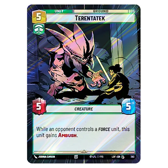Terentatek  card from the Star Wars Unlimited set Legends of the Force