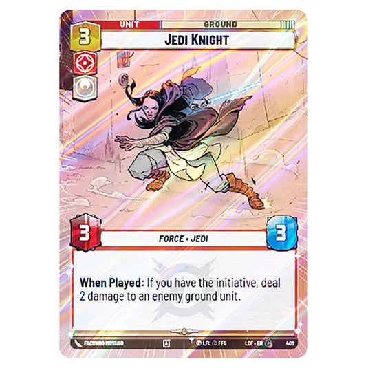 Jedi Knight  card from the Star Wars Unlimited set Legends of the Force