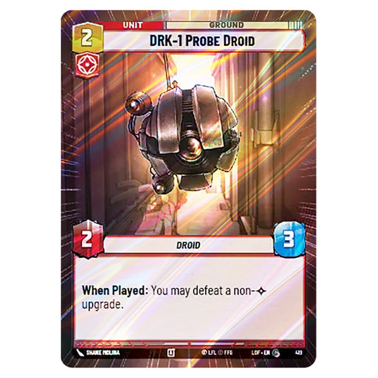 DRK-1 Probe Droid  card from the Star Wars Unlimited set Legends of the Force