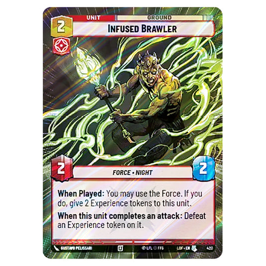 Infused Brawler  card from the Star Wars Unlimited set Legends of the Force
