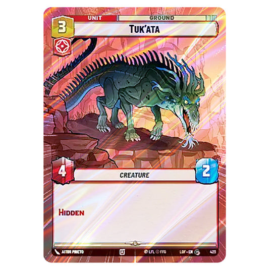 Tuk'ata  card from the Star Wars Unlimited set Legends of the Force