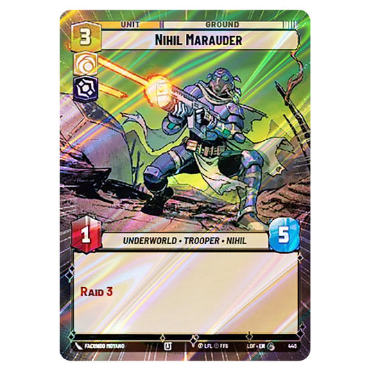 Nihil Marauder  card from the Star Wars Unlimited set Legends of the Force
