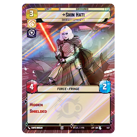 Shin Hati Overeager Apprentice  card from the Star Wars Unlimited set Legends of the Force