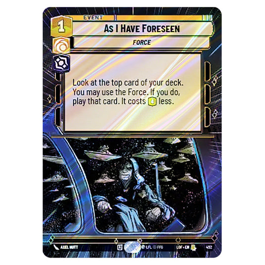 As I Have Foreseen  card from the Star Wars Unlimited set Legends of the Force