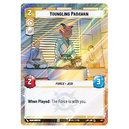 Youngling Padawan  card from the Star Wars Unlimited set Legends of the Force