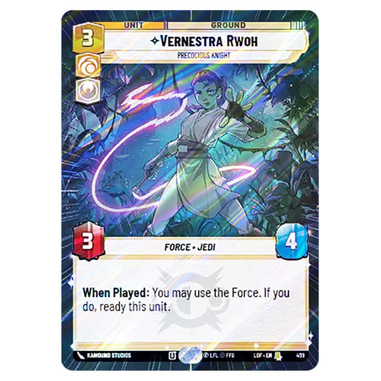 Vernestra Rwoh Precocious Knight  card from the Star Wars Unlimited set Legends of the Force