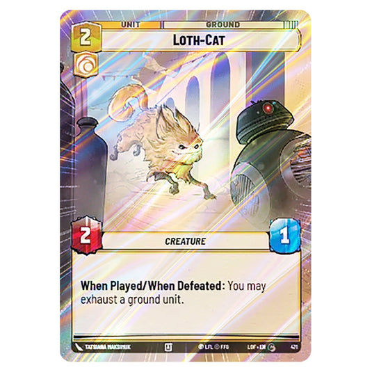 Loth-Cat  card from the Star Wars Unlimited set Legends of the Force