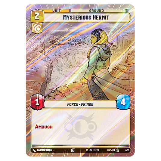 Mysterious Hermit  card from the Star Wars Unlimited set Legends of the Force