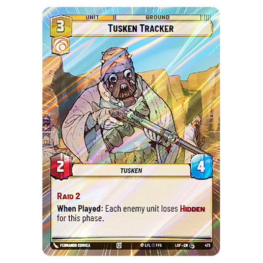 Tusken Tracker  card from the Star Wars Unlimited set Legends of the Force