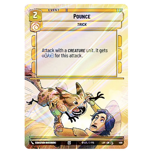 Pounce  card from the Star Wars Unlimited set Legends of the Force