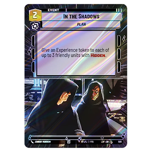 In the Shadows  card from the Star Wars Unlimited set Legends of the Force