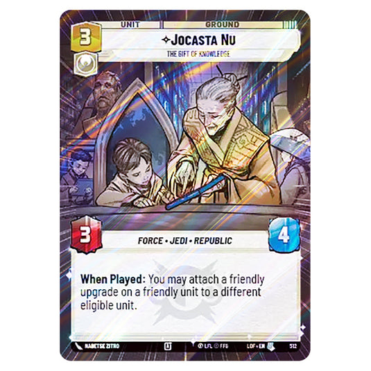 Jocasta Nu The Gift of Knowledge  card from the Star Wars Unlimited set Legends of the Force