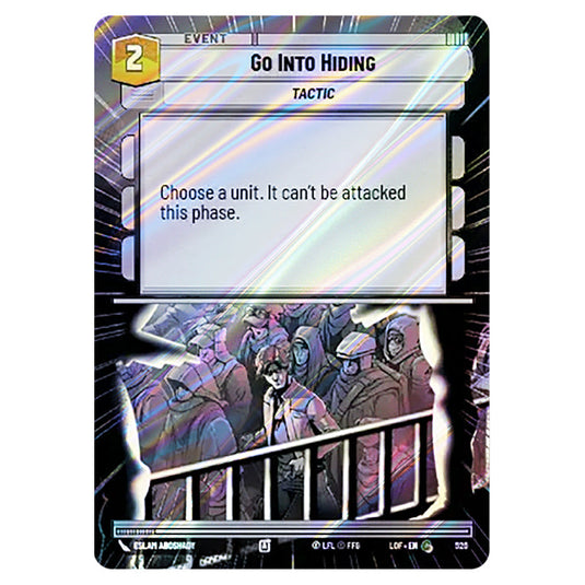 Go Into Hiding  card from the Star Wars Unlimited set Legends of the Force