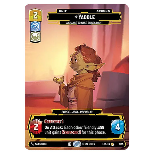 Yaddle A Chance To Make Things Right  card from the Star Wars Unlimited set Legends of the Force