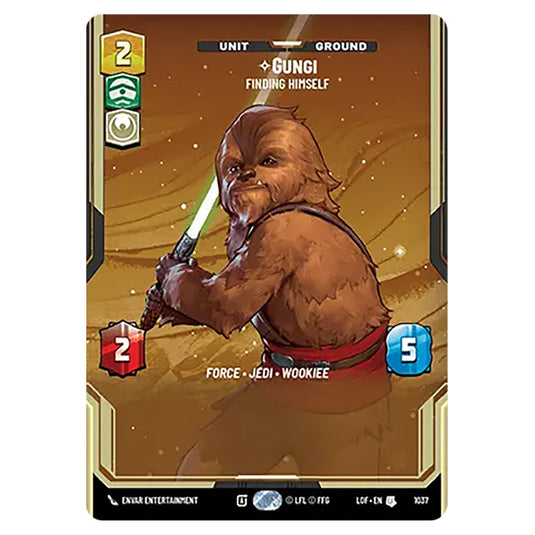 Gungi Finding Himself  card from the Star Wars Unlimited set Legends of the Force