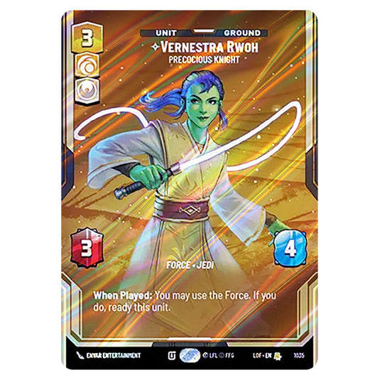 Vernestra Rwoh Precocious Knight  card from the Star Wars Unlimited set Legends of the Force