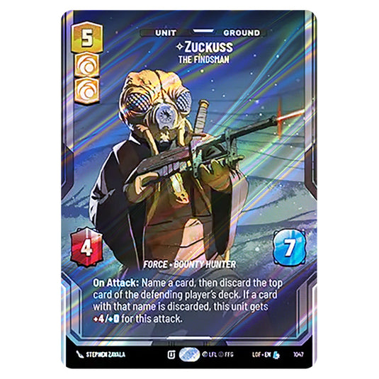 Zuckuss The Findsman  card from the Star Wars Unlimited set Legends of the Force