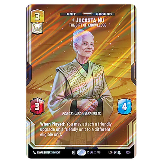 Jocasta Nu The Gift of Knowledge  card from the Star Wars Unlimited set Legends of the Force