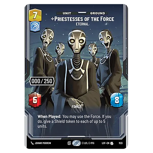 Priestesses of the Force Eternal  card from the Star Wars Unlimited set Legends of the Force