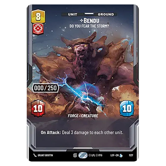 Bendu Do You Fear the Storm?  card from the Star Wars Unlimited set Legends of the Force
