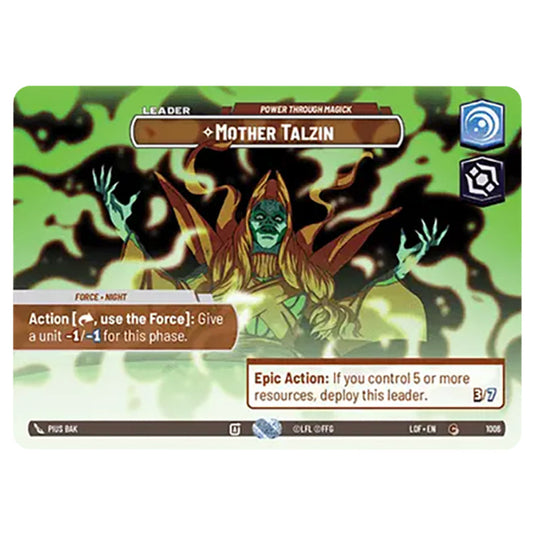 Mother Talzin Power Through Magick  card from the Star Wars Unlimited set Legends of the Force