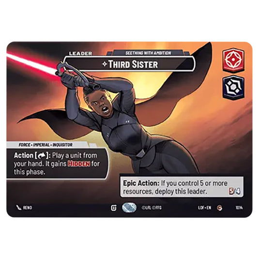 Third Sister Seething With Ambition  card from the Star Wars Unlimited set Legends of the Force