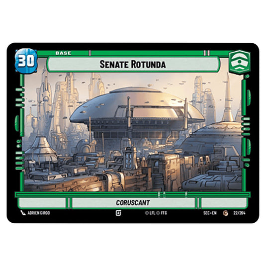 Senate Rotunda card from the Star Wars Unlimited Set Secrets of Power