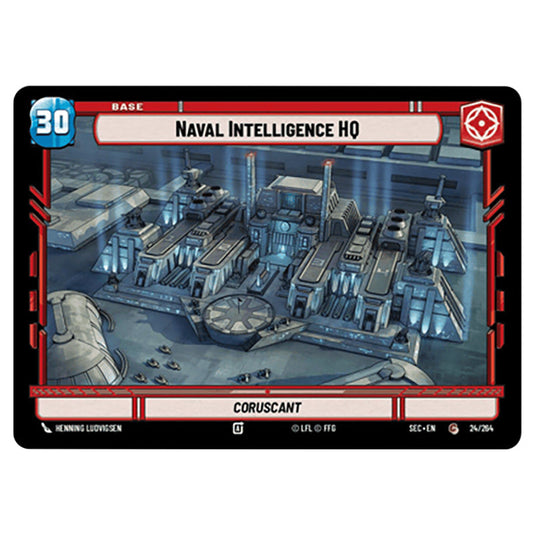 Naval Intelligence HQ card from the Star Wars Unlimited Set Secrets of Power