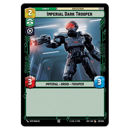 Imperial Dark Trooper card from the Star Wars Unlimited Set Secrets of Power