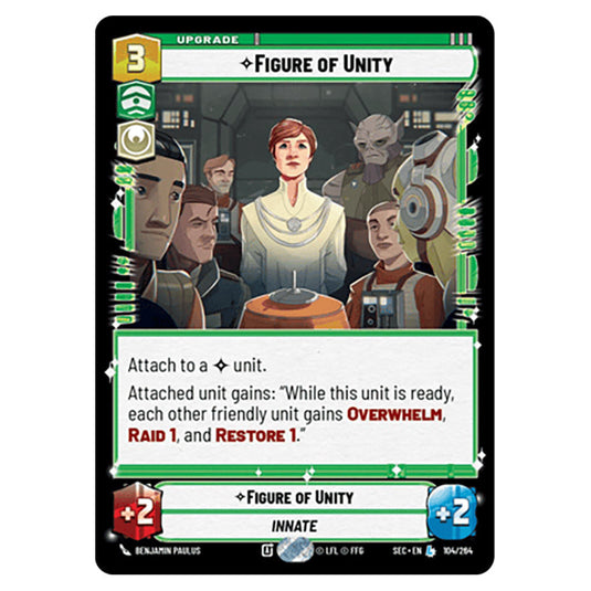 Figure of Unity card from the Star Wars Unlimited Set Secrets of Power