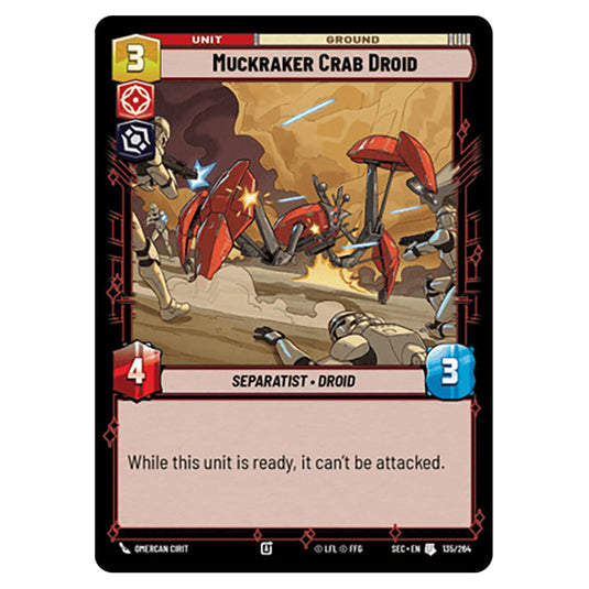 Muckraker Crab Droid card from the Star Wars Unlimited Set Secrets of Power