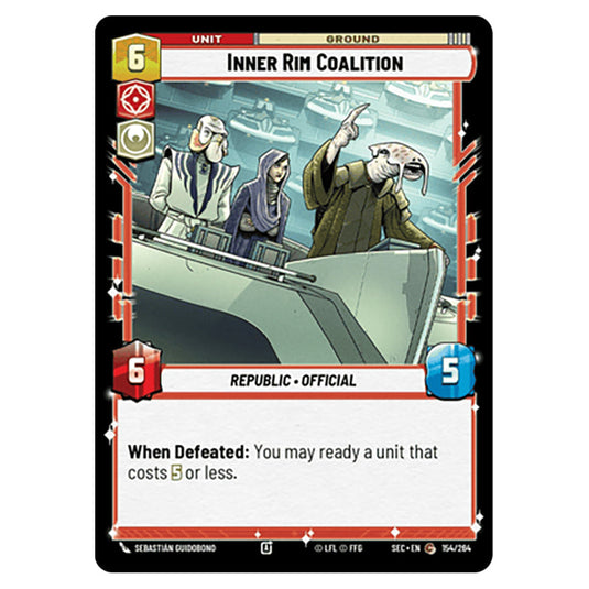 Inner Rim Coalition card from the Star Wars Unlimited Set Secrets of Power