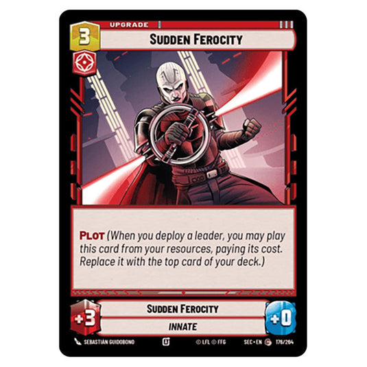 Sudden Ferocity card from the Star Wars Unlimited Set Secrets of Power