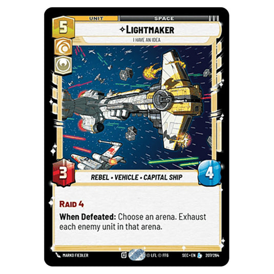 Lightmaker I Have An Idea card from the Star Wars Unlimited Set Secrets of Power