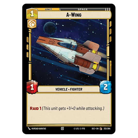 A-Wing card from the Star Wars Unlimited Set Secrets of Power