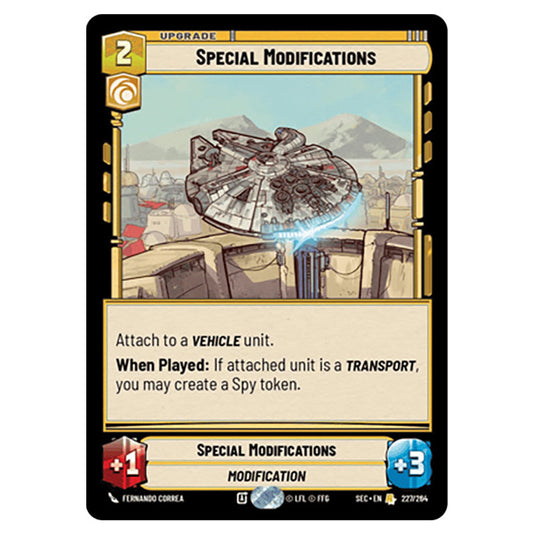 Special Modifications card from the Star Wars Unlimited Set Secrets of Power