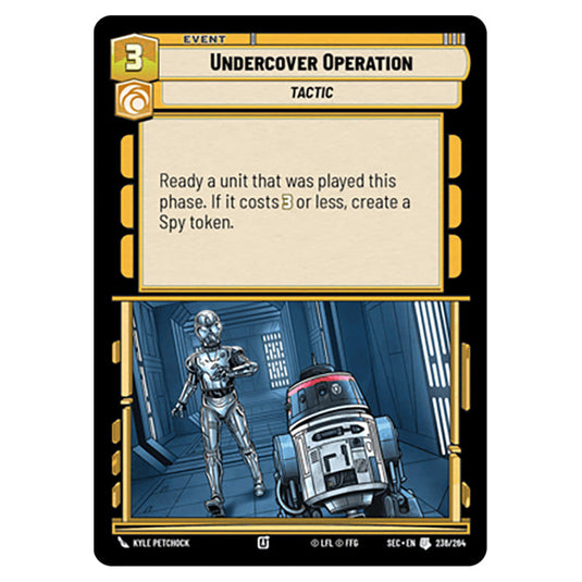 Undercover Operation card from the Star Wars Unlimited Set Secrets of Power