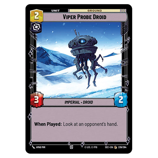 Viper Probe Droid card from the Star Wars Unlimited Set Secrets of Power