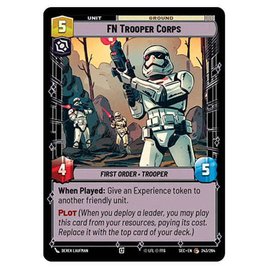 FN Trooper Corps card from the Star Wars Unlimited Set Secrets of Power