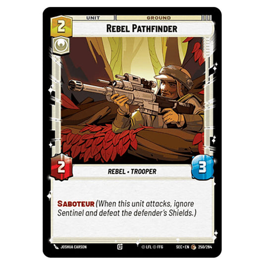 Rebel Pathfinder card from the Star Wars Unlimited Set Secrets of Power