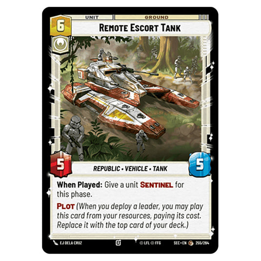Remote Escort Tank card from the Star Wars Unlimited Set Secrets of Power