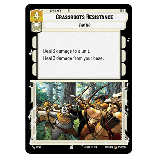 Grassroots Resistance card from the Star Wars Unlimited Set Secrets of Power