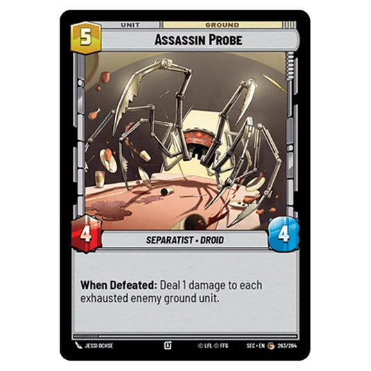 Assassin Probe card from the Star Wars Unlimited Set Secrets of Power