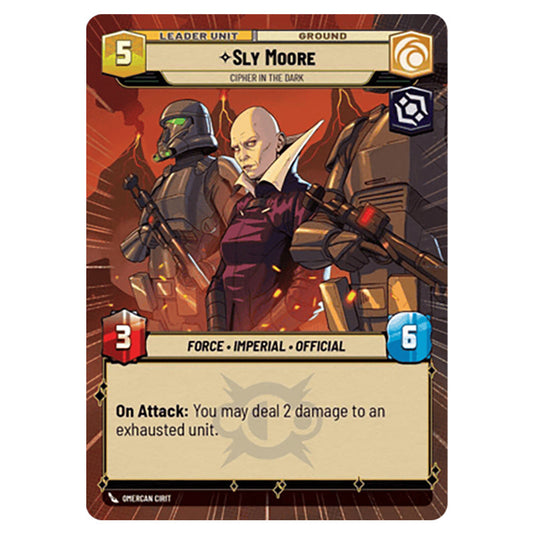 Sly Moore Cipher in the Dark card from the Star Wars Unlimited Set Secrets of Power